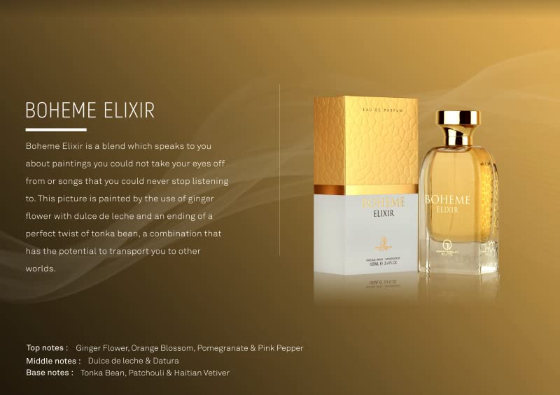 Boheme Elixir EDP Perfume By Grandeur 100 ML🥇Super Amazing Rich Niche Frag🥇